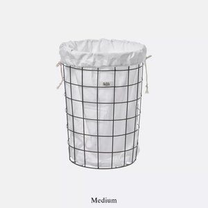 Puebco Wire Basket With Plain Laundry Bag - M (Medium)